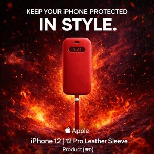 iPhone 12 | 12 Pro Leather Sleeve.